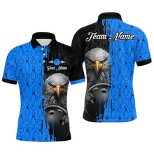 Load image into Gallery viewer, Blue Eagle Bowling Custom Men Bowling Shirt Polo &amp; Quarter-Zip Bowling Team Jerseys HNT49