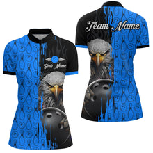Load image into Gallery viewer, Blue Eagle Bowling Custom Women Bowling Shirt Polo &amp; Quarter-Zip Bowling Team Jerseys HNT49