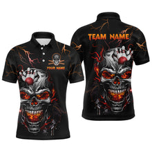 Load image into Gallery viewer, Thunder Bowling Jerseys Men Polo &amp; 1/4 Zip Shirt Skull Bowling Shirt for Men HNT01