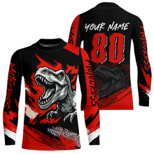 Load image into Gallery viewer, Red Dinosaur Motocross Racing Jersey UPF30+ MX Racing Dirt Bike Jersey Kid Men Women DNT05