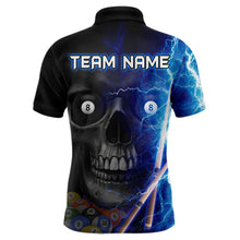 Load image into Gallery viewer, Custom Skull Thunder Billiard Shirts for Men Billiard Team Jerseys Polo &amp; 1/4 Zip Shirts NNT44