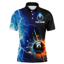 Load image into Gallery viewer, Custom Skull Thunder Billiard Shirts for Men Billiard Team Jerseys Polo &amp; 1/4 Zip Shirts NNT44