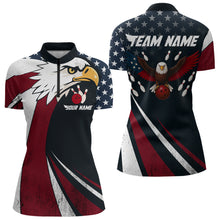 Load image into Gallery viewer, Eagel Bowling Custom Women Bowling Shirt Polo &amp; Quarter-Zip Bowling Team Jerseys HNT63