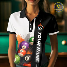 Load image into Gallery viewer, Personalized Women Billiard Shirts Ball Pool Polo &amp; 1/4 Zip Billiard Team Jerseys Billiard Shirt NNT59