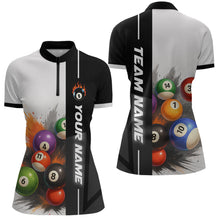 Load image into Gallery viewer, Personalized Women Billiard Shirts Ball Pool Polo &amp; 1/4 Zip Billiard Team Jerseys Billiard Shirt NNT59