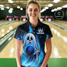 Load image into Gallery viewer, Custom Funny Ghost Halloween Bowling Jersey for Women Polo &amp; 1/4 Zip Bowling Team Shirts HNT121