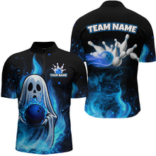 Load image into Gallery viewer, Custom Funny Ghost Halloween Bowling Jersey for Men Polo &amp; 1/4 Zip Bowling Team Shirts HNT121