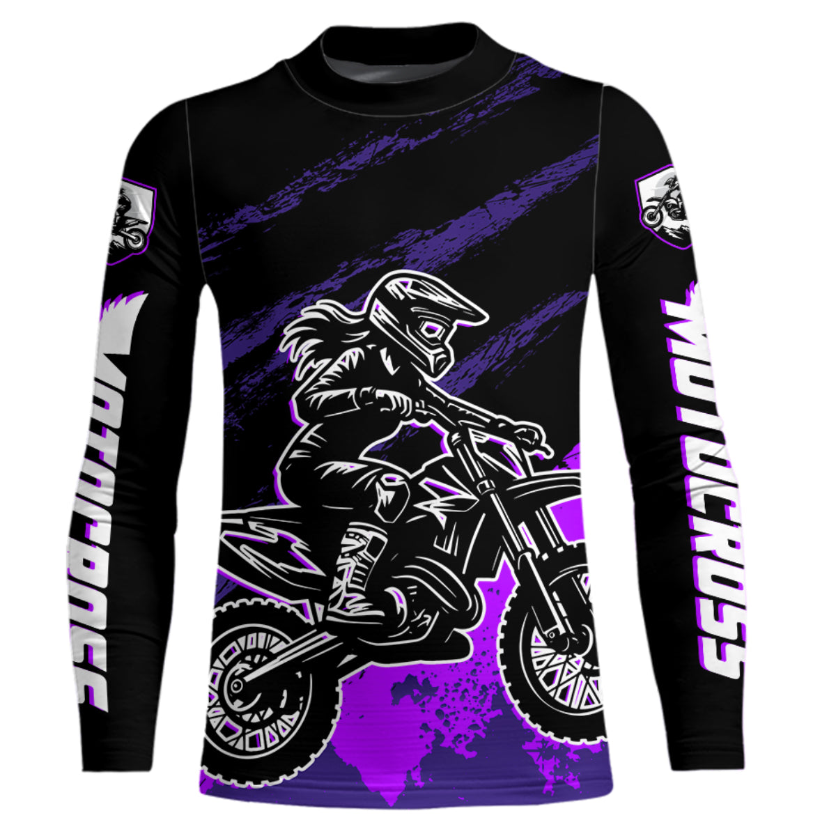 Women Motocross Shirts Kid Adult Purple Motocross MX Off-Road Motocycle Shirt UPF30+ DNT65