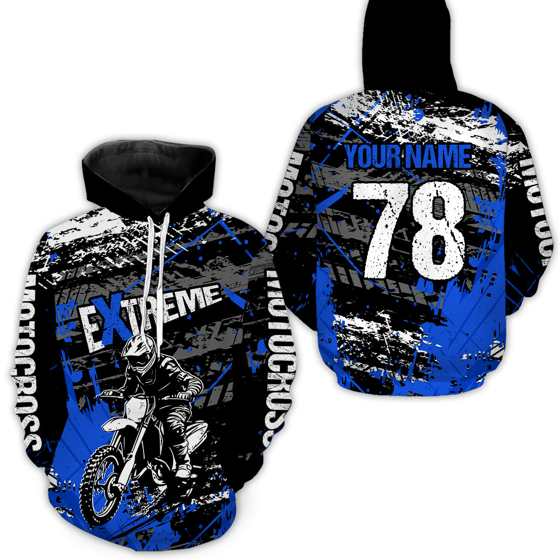 Custom Motocross Hoodie Jersey Dirt Bike Motorcycle Hoodie Shirt for Kid Men Women HOT01