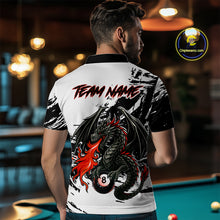 Load image into Gallery viewer, Custom Dragon Flame 8 Ball Billiard Shirts for Men Billiard Team Shirts Polo &amp; 1/4 Zip Shirt NNT82