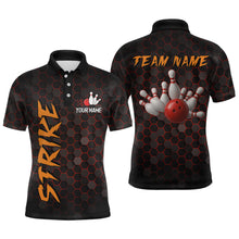 Load image into Gallery viewer, Custom Strike Red Bowling Men Bowling Shirt Polo &amp; Quarter-Zip Bowling Team Jerseys HNT79