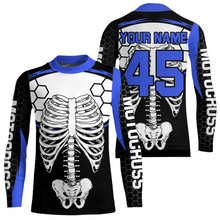 Load image into Gallery viewer, Blue Bone Motocross Racing Jersey UPF30+ MX Racing Dirt Bike Jersey Kid Men Women DNT01