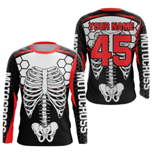 Load image into Gallery viewer, Red Bone Motocross Racing Jersey UPF30+ MX Racing Dirt Bike Jersey Kid Men Women DNT01