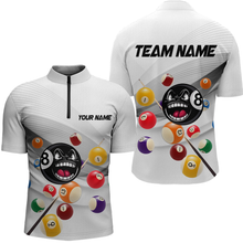 Load image into Gallery viewer, Billiard Jerseys Funny 8 Ball Billiard for Men Team Polo &amp; 1/4 Zip Shirt Billiard Gifts NNT22