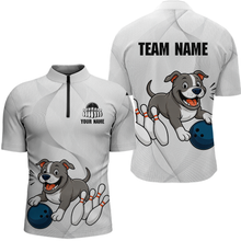 Load image into Gallery viewer, Custom Funny French Bulldog Bowling Men Polo &amp; 1/4 Zip Shirts Bowling Team Jerseys HNT94