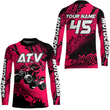 Load image into Gallery viewer, Custom Pink ATV Motocross Racing Jersey Kid Adult Quad Bike Jersey Off-Road Shirt UPF30+ ATV Shirt DNT12