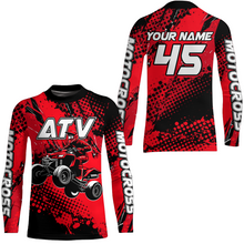 Load image into Gallery viewer, Custom Red ATV Motocross Racing Jersey Kid Adult Quad Bike Jersey Off-Road Shirt UPF30+ ATV Shirt DNT12