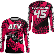 Load image into Gallery viewer, Custom Pink ATV Motocross Racing Jersey Kid Adult Quad Bike Jersey Off-Road Shirt UPF30+ ATV Shirt DNT12
