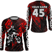 Load image into Gallery viewer, Red Motocross Racing Jersey UPF30+ MX Racing Dirt Bike Jersey Kid Men Women DNT06