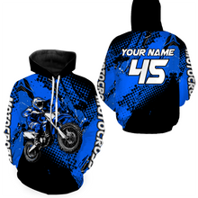 Load image into Gallery viewer, Personalized Motocross Hoodie Jersey Youth Dirt Bike Off Road Hoodie Shirt for Men Women Kid HOT02