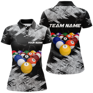 Personalized Billiard Shirt Billiard Jersey for Women Billiard Gifts for Women Team 8 Ball Pool Billiard Polo & 1/4 Zip NNT13