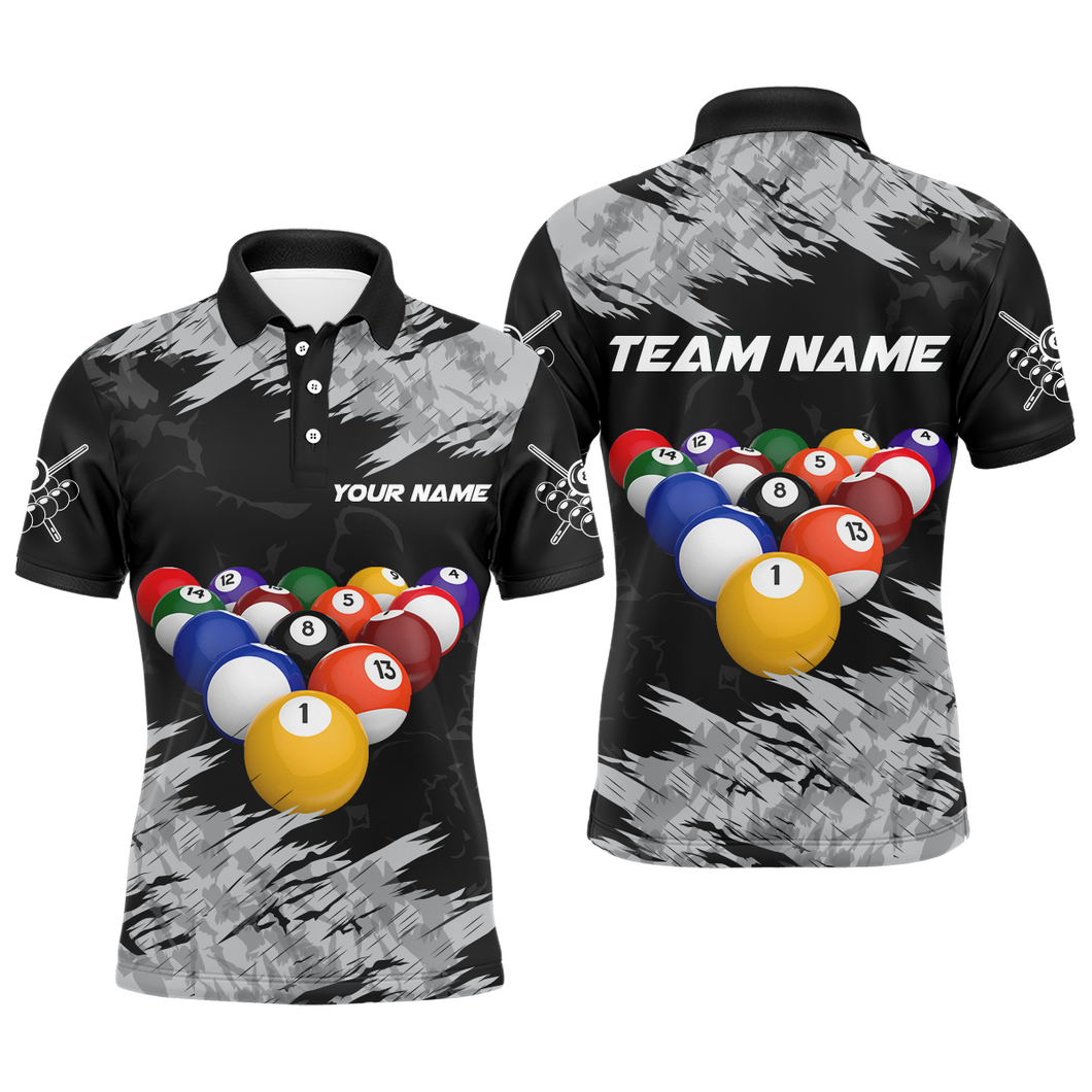 Personalized Billiard Shirt Billiard Jersey for Men Billiard Gifts for Men Team 8 Ball Pool Billiard Polo & 1/4 Zip NNT13