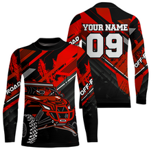 Load image into Gallery viewer, Custom Red UTV Motocross Racing Shirt Kid Men Women UTV Off-Road Shirts UPF30+ DNT25