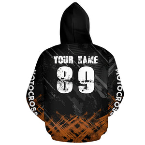 Adult&Kid Orange Custom Dirt Bike Jersey Motocross Jersey Upf30+ Motocross Shirt| CTP87