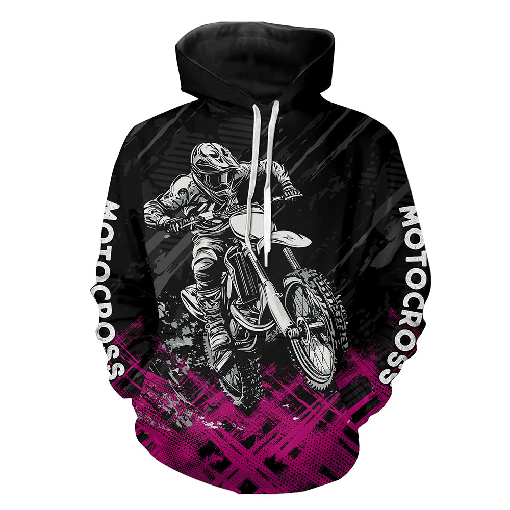 Adult&Kid Pink Custom Dirt Bike Jersey Motocross Jersey Upf30+ Motocross Shirt| CTP87