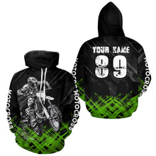 Load image into Gallery viewer, Adult&amp;Kid Green Custom Dirt Bike Jersey Motocross Jersey Upf30+ Motocross Shirt| CTP87
