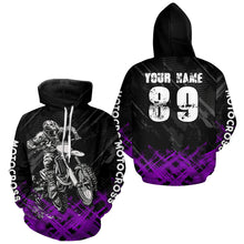 Load image into Gallery viewer, Adult&amp;Kid Purple Custom Dirt Bike Jersey Motocross Jersey Upf30+ Motocross Shirt| CTP87