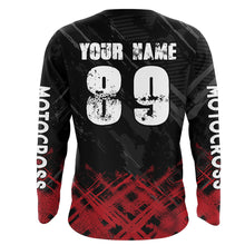 Load image into Gallery viewer, Adult&amp;Kid Red Custom Dirt Bike Jersey Motocross Jersey Upf30+ Motocross Shirt| CTP87