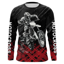 Load image into Gallery viewer, Adult&amp;Kid Red Custom Dirt Bike Jersey Motocross Jersey Upf30+ Motocross Shirt| CTP87