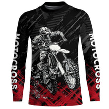 Load image into Gallery viewer, Adult&amp;Kid Red Custom Dirt Bike Jersey Motocross Jersey Upf30+ Motocross Shirt| CTP87