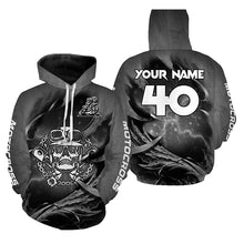 Load image into Gallery viewer, Adult&amp;Kid Grey Skull Custom Dirt Bike Jersey Motocross Jersey Upf30+ Motocross Shirt| CTP86