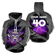 Load image into Gallery viewer, Adult&amp;Kid Purple Skull Custom Dirt Bike Jersey Motocross Jersey Upf30+ Motocross Shirt| CTP86