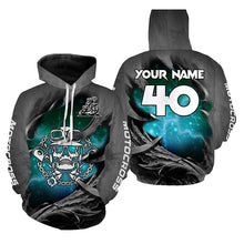 Load image into Gallery viewer, Adult&amp;Kid Turquoise Skull Custom Dirt Bike Jersey Motocross Jersey Upf30+ Motocross Shirt| CTP86