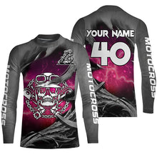 Load image into Gallery viewer, Adult&amp;Kid Pink Skull Custom Dirt Bike Jersey Motocross Jersey Upf30+ Motocross Shirt| CTP86