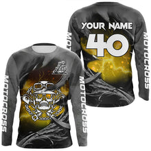 Load image into Gallery viewer, Adult&amp;Kid Yellow Skull Custom Dirt Bike Jersey Motocross Jersey Upf30+ Motocross Shirt| CTP86