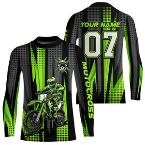 Adult&Kid Custom Dirt Bike Jersey Motocross Jersey Upf30+ Motocross Shirt| CTP89