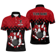 Load image into Gallery viewer, Red Bowling Jersey Men And Women Custom Bowling Shirts Unisex Polo Bowling Team Shirt CP06