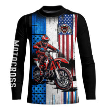 Load image into Gallery viewer, Adult&amp;Kid Custom American Flag Dirt Bike Jersey Motocross Jersey Upf30+ Motocross Shirt| CTP94