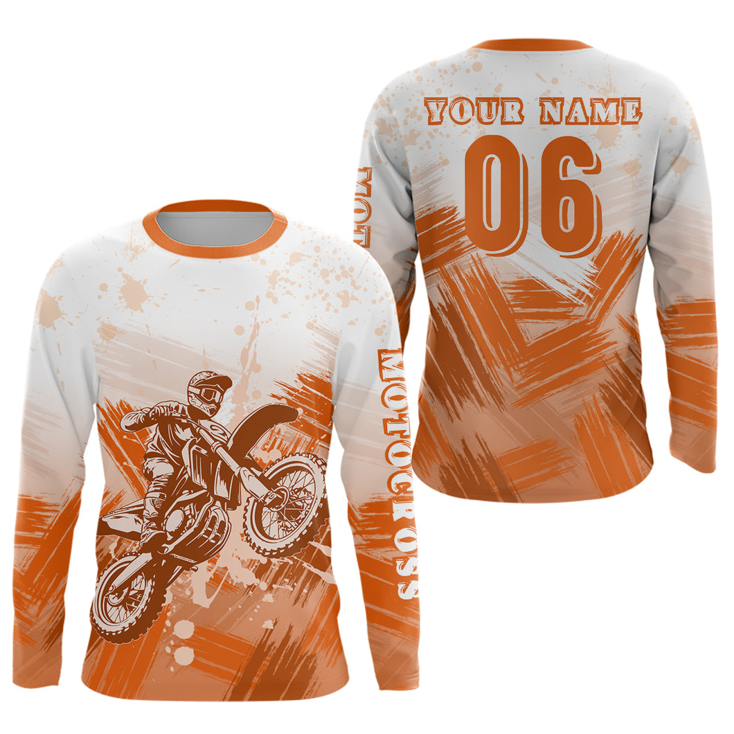 Adult&Kid Custom Dirt Bike Jersey Motocross Jersey Upf30+ Mens Women Motocross Shirt| CTP56