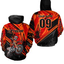 Load image into Gallery viewer, Custom Dirt Bike Jersey Orange Motocross Jersey Upf30+ Mens Women Extreme Racing Shirt| CTP29