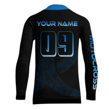 Load image into Gallery viewer, Custom Blue Dirt Bike Jersey Motocross Jersey Upf30+ Mens Women Off-Road Shirt| CTP85