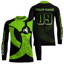 Load image into Gallery viewer, Custom Green Dirt Bike Jersey Motocross Jersey Upf30+ Mens Women Off-Road Shirt| CTP85