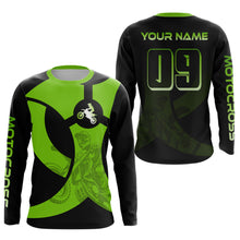 Load image into Gallery viewer, Custom Green Dirt Bike Jersey Motocross Jersey Upf30+ Mens Women Off-Road Shirt| CTP85