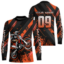 Load image into Gallery viewer, Adult&amp;Kid Custom Orange Dirt Bike Jersey Motocross Shirt Upf30+ Motocross Shirt| CTP96