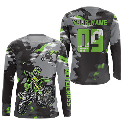 Adult&Kid Custom Dirt Bike Jersey Motocross Jersey Upf30+ Motocross Shirt| CTP81