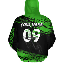 Load image into Gallery viewer, Adult&amp;Kid Green Custom Dirt Bike Jersey Motocross Jersey Upf30+ Motocross Shirt| CTP88